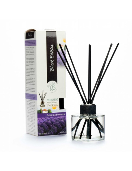 BOLES D'OLOR MIKADO SOLEIL DE PROVENCE BLACK EDITION REED DIFFUSER 125ml.