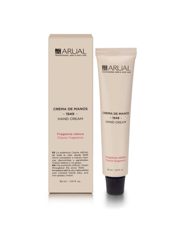ARUAL CREMA DE MANOS 1949 CREAM SKIN PIEL 30ML FRAGANCIA CLASICA