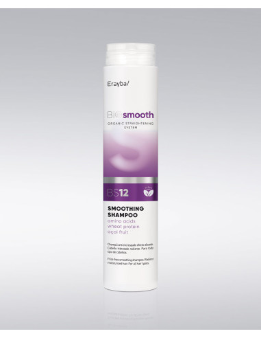 ERAYBA BIO BS12 SMOOTH ORGANIC SHAMPOO SMOOTHING 250ml. amino acids  avocado oil  açai fruit