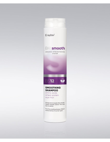 ERAYBA BIO BS12 SMOOTH ORGANIC SHAMPOO SMOOTHING 250ml. amino acids  avocado oil  açai fruit