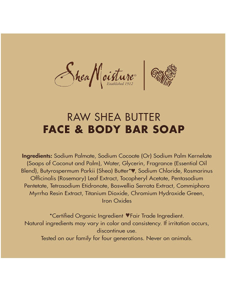 Shea Moisture Raw Shea Butter Soap Dry Skin 230gr. 8oz.