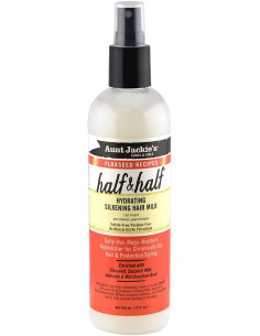 AUNT JACKIE'S HALF & HALF 355ml. 12oz. FLAXSEED RECIPES Hydrating Silkening Hair Milk