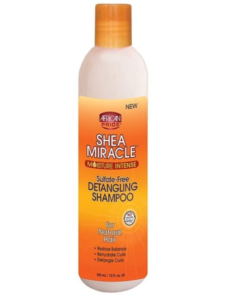 African Pride-Shea Miracle Detangling Shampoo Sulfate Free 355ml 12oz. Moisture Intense