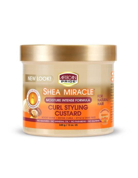 African Pride Shea Miracle Curl Styling Custard 340gr. 12oz. Moisture Intense