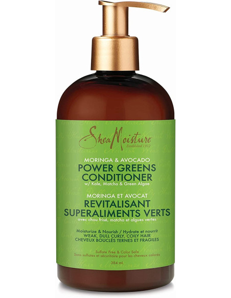 SHEA MOISTURE MORINGA & AVOCADO POWER GREENS CONDITIONER 384ML