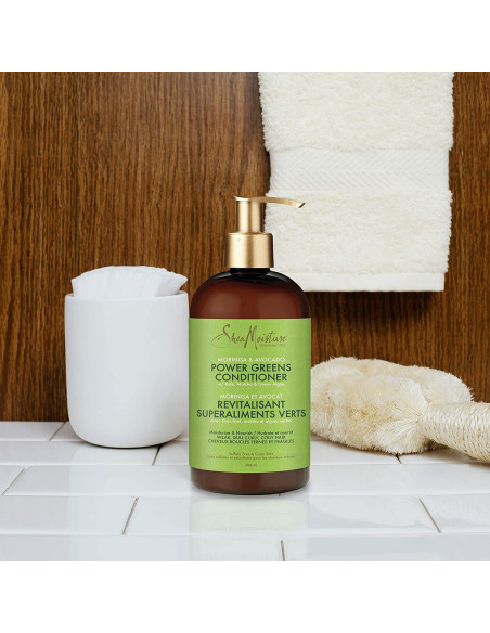 SHEA MOISTURE MORINGA & AVOCADO POWER GREENS CONDITIONER 384ML