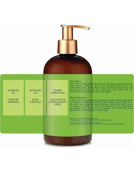 SHEA MOISTURE MORINGA & AVOCADO POWER GREENS CONDITIONER 384ML