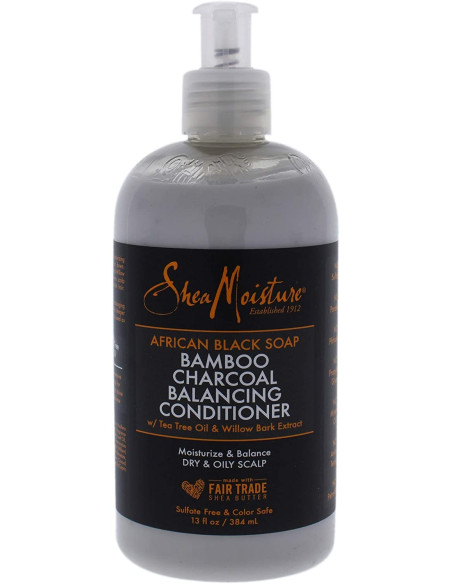 SHEA MOISTURE AFRICAN BLACK SOAP BAMBOO CHARCOAL BALANCING CONDITIONER 384ML