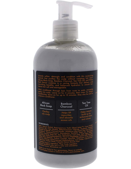 SHEA MOISTURE AFRICAN BLACK SOAP BAMBOO CHARCOAL BALANCING CONDITIONER 384ML