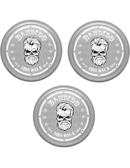 BANDIDO AQUA 6 WAX GRAY 150ML. MAXIMUM HOLD PACK 3 UNIDADES