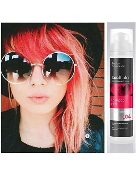 ERAYBA COOLCOLOR SEMI PERMANENT COLOR C04 LOLLIPOP RED FANTASY COLOR 100 ML