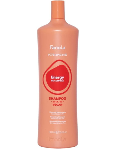 FANOLA VITAMINS ENERGY BE COMPLEX SHAMPOO VEGAN 1000ml - CHAMPU ENERGIZANTE