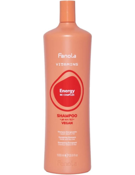 FANOLA VITAMINS ENERGY BE COMPLEX SHAMPOO VEGAN 1000ml - CHAMPU ENERGIZANTE