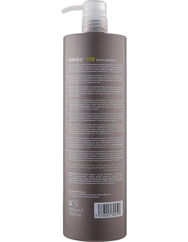 ERAYBA HYDRAKER K12 KERATIN SHAMPOO TOTAL REPAIR 1000ML.