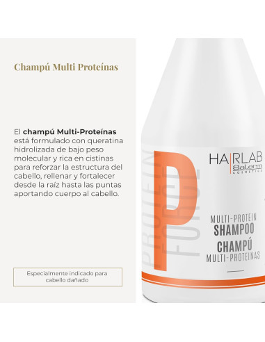 SALERM CHAMPU MULTI-PROTEIN HAIRLAB 600ML.