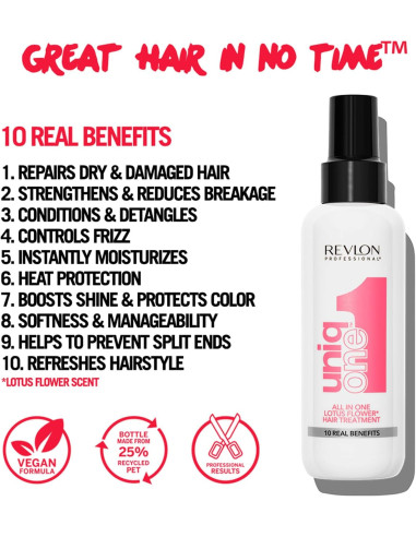 UNIQ ONE ALL IN ONE FLOR DE LOTO HAIR TREATMENT 150ml.