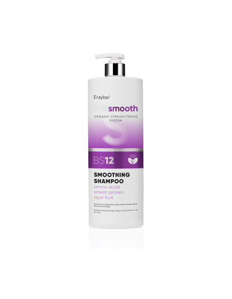 ERAYBA BIO BS12 SMOOTH ORGANIC SHAMPOO SMOOTHING 1000ML amino acids  avocado oil  açai fruit