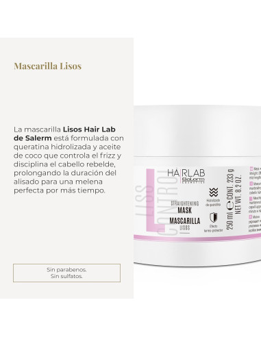 SALERM MASCARILLA LISOS HAIRLAB 250ML.