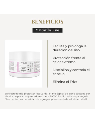 SALERM MASCARILLA LISOS HAIRLAB 250ML.