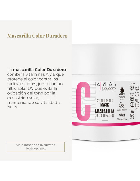 SALERM MASCARILLLA COLOR HAIRLAB 250ML.