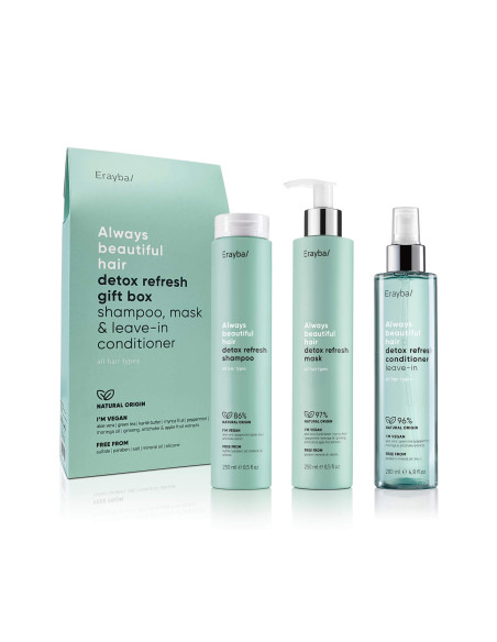 ERAYBA PACK DETOX REFRESH SHAMPOO 250ML - MASK 250ML - LEAVE-IN CONDITIONER 250ML Abh/ Always beautiful hair