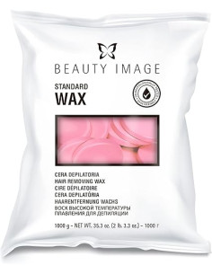 Beauty Image Standard Wax Rosa Cera Depilatoria discos 1 kgs.