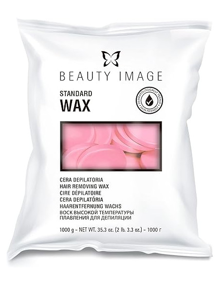 Beauty Image Standard Wax Rosa Cera Depilatoria discos 1 kgs.