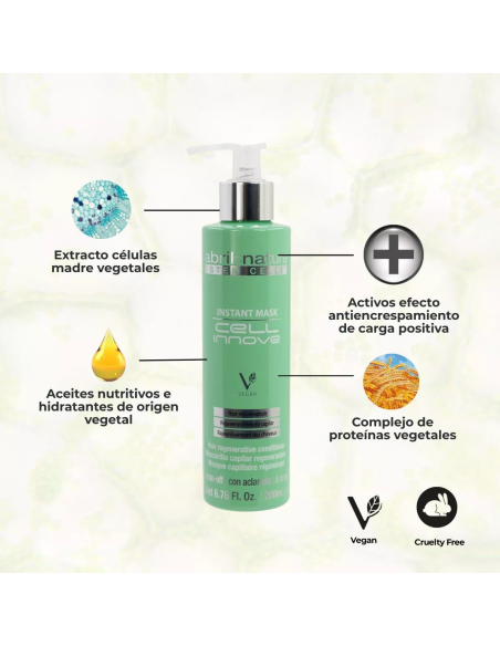 ABRILetNATURE CELL INNOVE INSTANT MASK 200ML Fortificante y Rejuvenecedor con Células Madre Vegetales