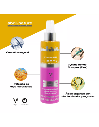 ABRILetNATURE THERMAL PROTECTOR TÉRMICO ANTI-ENCRESPAMIENTO KERATIN-PLEX LISS. ALISADO PROGRESIVO 200ml.