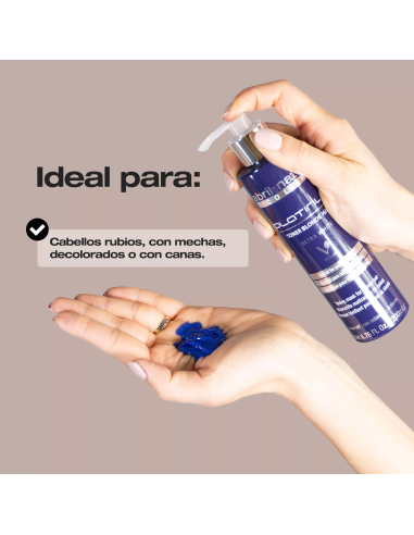 ABRILetNATURE PLATINUM MASK 200ML. matizador para cabello rubio y canas. Anti-amarillos