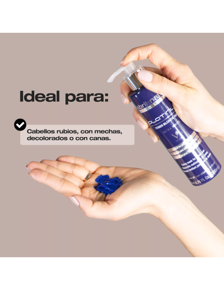 ABRILetNATURE PLATINUM MASK 200ML. matizador para cabello rubio y canas. Anti-amarillos
