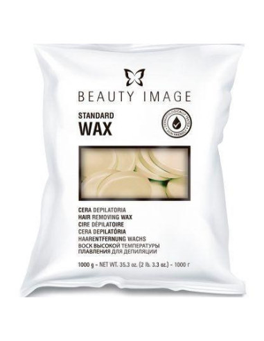 Beauty Image Standard Wax White Cera Depilatoriadiscos 1 kgs.