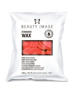 Beauty Image Standard Wax Roja Cera Depilatoria discos 1 kgs.