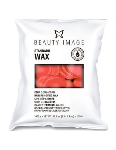Beauty Image Standard Wax Red Cera Depilatoria discos 1 kgs.