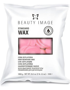 Beauty Image Standard Wax Rosa Cera Depilatoria discos 1 kgs.