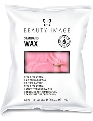 Beauty Image Standard Wax Pink Cera Depilatoria discos 1 kgs.