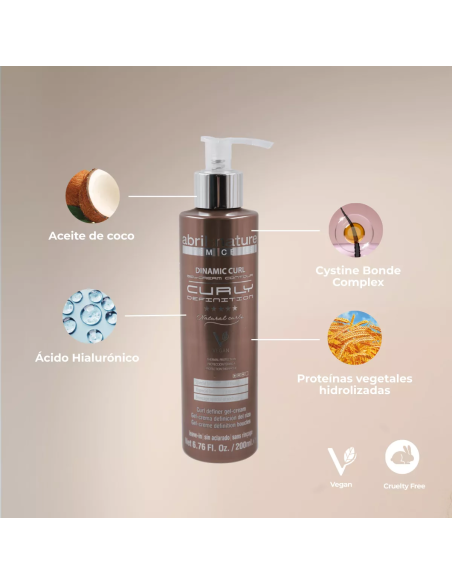 ABRILetNATURE CURLY CURL-DEFINER-GEL-CREAM-200ML CURLY DEFINITION