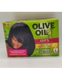 ORS OLIVE OIL KIT EXTRA STRENGTH  NO-LYE HAIR RELAXER BUILT-IN PROTECTION