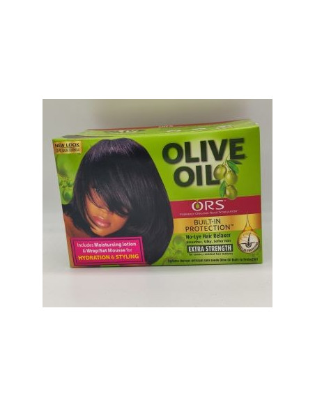 ORS OLIVE OIL KIT EXTRA STRENGTH  NO-LYE HAIR RELAXER BUILT-IN PROTECTION