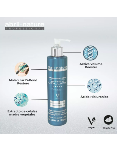 ABRILetNATURE EHTRA VOLUME SHAMPOING-CONDITIONER 250ML