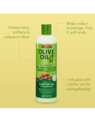 ORS OIL MOISTURIZING HAIR LOTION CASTOR OIL 370ML