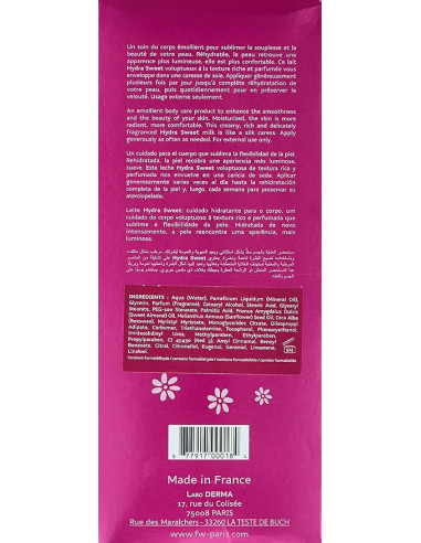 FAIR AND WHITE LAIT HYDRA SWEET SO WHITE 500ml. SOINS CORPORELS HYDRATANTS