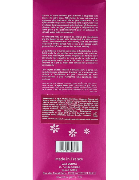 FAIR AND WHITE LAIT HYDRA SWEET SO WHITE 500ml. SOINS CORPORELS HYDRATANTS