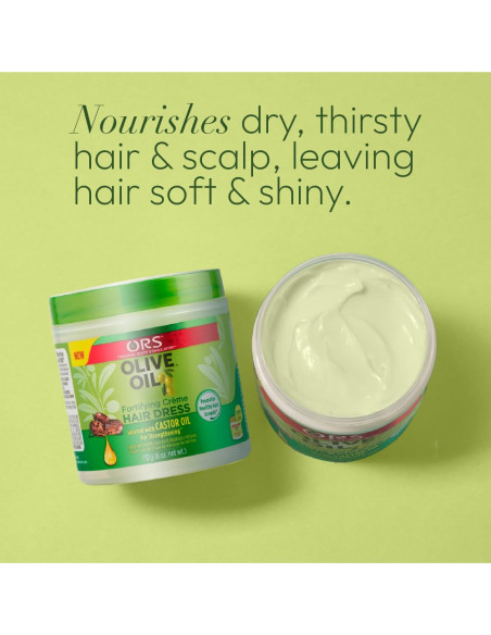 ORS OLIVE OIL FORTIFYING CRÈME HAIR DRESS CASTOR OIL 170 GR. 6 OZ.