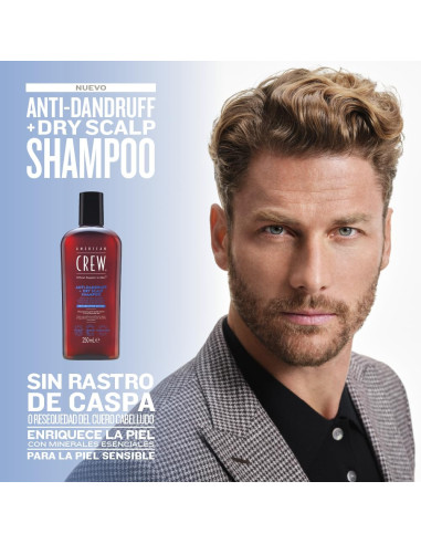 AMERICAN CREW ANTI DANDRUFF + DRY SCALP SHAMPOO 250ML