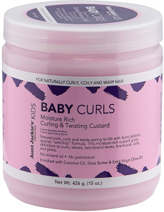 AUNT JACKIE'S BABY GIRLS CURLS 426gr. 15oz. Moisture Rich Curling & Twisting Custard