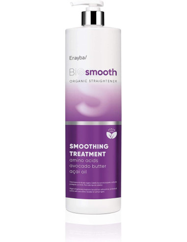 ERAYBA BIOSMOOTH ORGANIC SMOOTHING TREATMENT 1000ml. amino acids  avocado oil  açai fruit