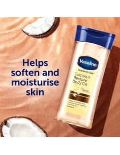 VASELINE INTENSIVE CARE COCONUT RESTORE BODY OIL 200ml. 6.8 oz. 2