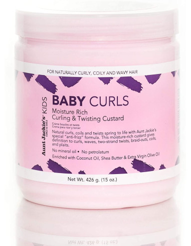 AUNT JACKIE'S BABY GIRLS CURLS 426gr. 15oz. Moisture Rich Curling & Twisting Custard