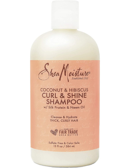 Shea Moisture Curl Shine Shampoo 384ml. 13oz. Coconut,Hibiscus